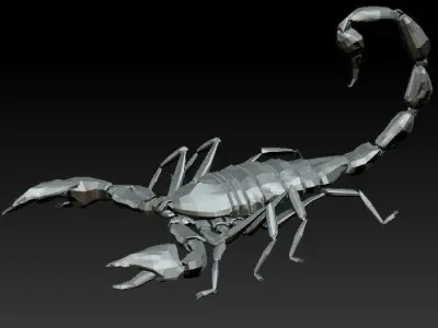 3D SCORPION metal Low-poly 3D model