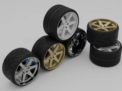 VOLK Racing TE37 Rim Free 3D model