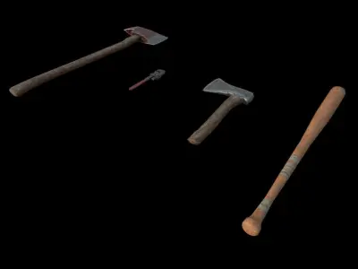 Melee Weapons pack 2 Low-poly 3D model