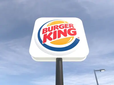 Retail-042 Burger King-004 With Site 3D model