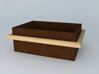 wooden box wooden box garnish Free 3D model