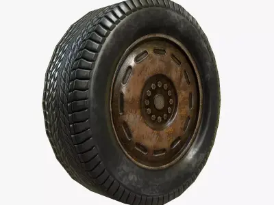 Rusty Car Tire 3D model