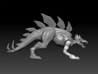 Jurassic part Stegospinus prototype figure 3D model