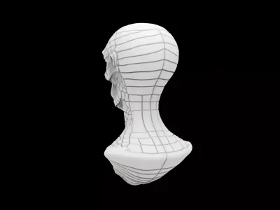 Bust of an alien 3D Print Model 3D print model
