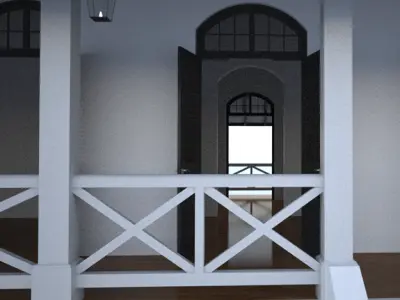 Colonial building 3D model