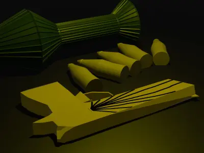 Gun bundle Free 3D model