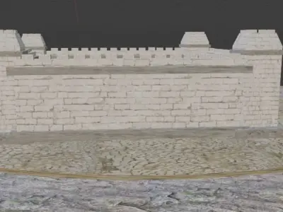 Fortress wall Free 3D print model
