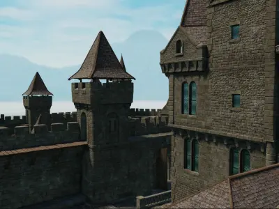 Medieval Castle V 2 Low-poly 3D model
