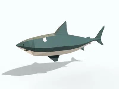 Low Poly Shark Free 3D model