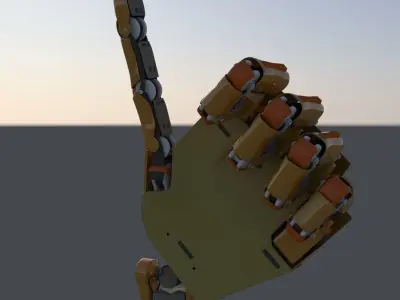 Hand robotic rigged 3D model purchase