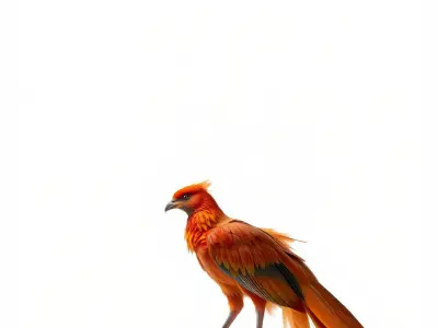 Exotic Bird D Model Pack with Detailed Plumage Low-poly 3D model