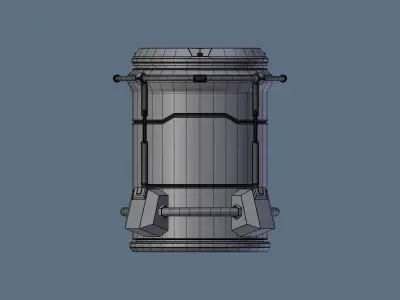 Sci fi barrel Free 3D model