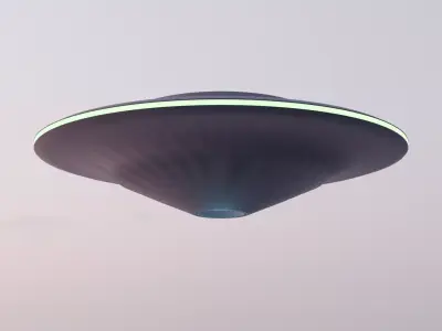 Sci-Fi UFO Low-poly 3D model