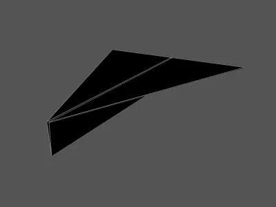 Paper Plane v4 006 Low-poly 3D model