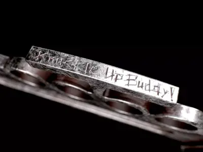 Knuckle Assault Knife Low-poly 3D model