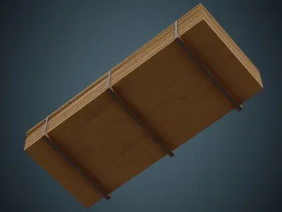 Wooden Sheets 2A Low-poly 3D model
