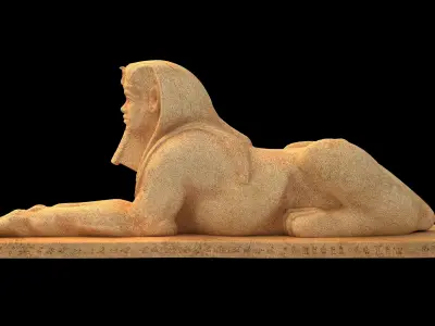 Ancient Egyptian Sphinx 4K Low-poly 3D model