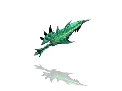 Dragon Scales Dagger Low-poly 3D model