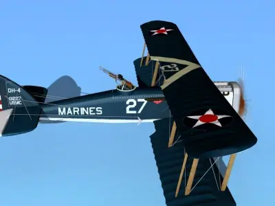 Airco DH-4 Bomber US Marines 3D model