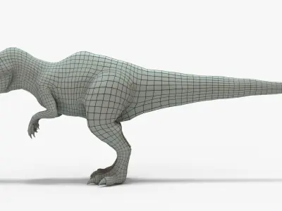 Giganotosaurus Rigged Basemesh Low-poly 3D model