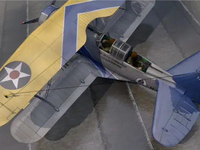 Curtiss SBC-4 Helldiver 3D model