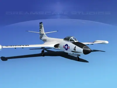 McDonnell F2H2 Banshee V09 3D model