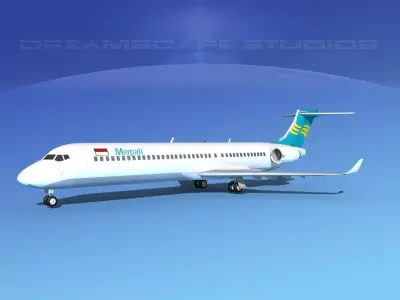Comac ARJ21-900 Merpati Nusantara  3D model