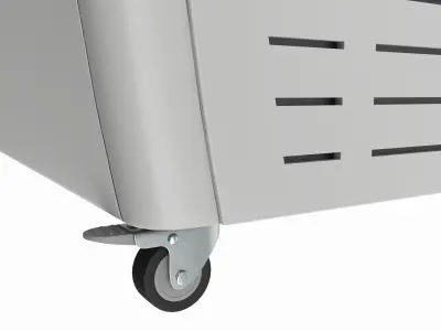 Ice cream freezer with curved glass doors 3D model