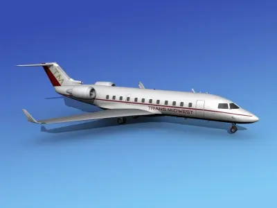 Canadair CRJ100 Trans Midwest 3D model