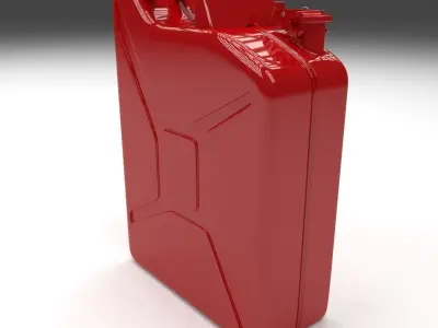 Jerry Can Red Low-poly 3D model