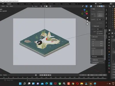 Airplane 3D model crash models plane  low poly game ready Low-poly 3D model