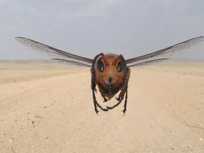 Vespa Mandarinia Rigged 3D model