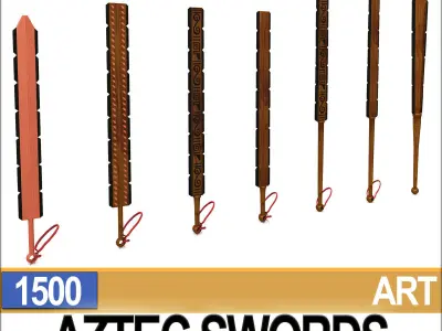 Aztec Swords Collection 3D model