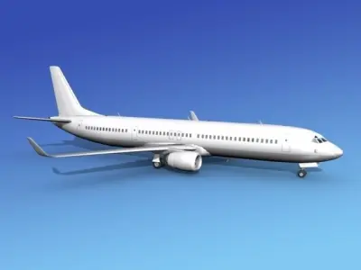 Boeing 737-900ER Unmarked 1 3D model