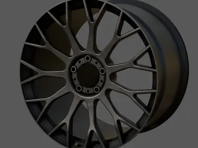 High-Performance Multi Spoke Alloy Wheel 3D model