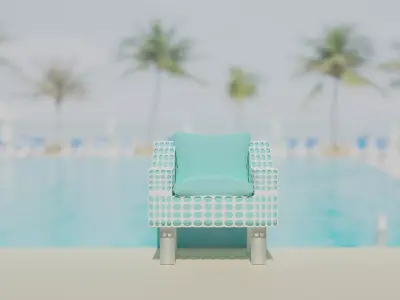 Pool chair 3D model purchase