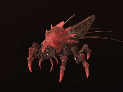 LandBug5 spider Low-poly 3D model