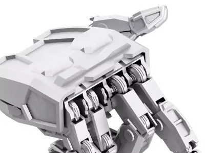 Robot hand Low-poly 3D model shop