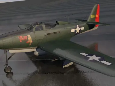 Bell P-63B Kingcobra 3D model