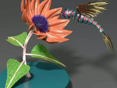 Steampunk Colibri 3D model