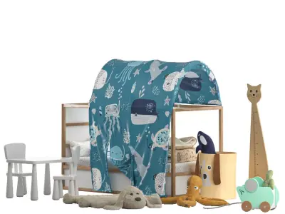 IKEA KURA Tent Bed 3D model