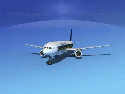 Boeing 777-300 MP Singapore Airlines 3D model