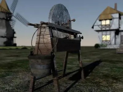 Maquina de moldagem medieval 3D model