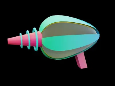 Cartoon Gun Model Low-poly 3D model