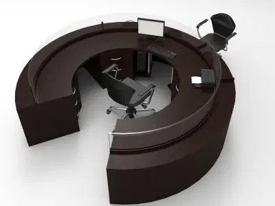pc table 7  it is specially designed for bank or post office  Free 3D model