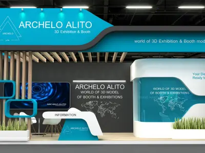 stall booth exhibition 3D model