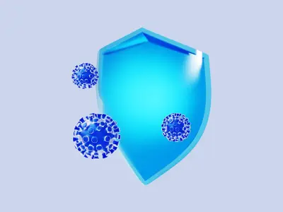 Internet and Computer 3D Icon Set Low-poly 3D model
