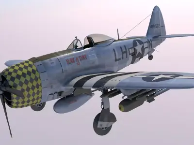 Republic P-47D Thuderbolt Rat a Dat 3D model
