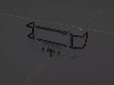 Aftermarket bumper Low-poly 3D model