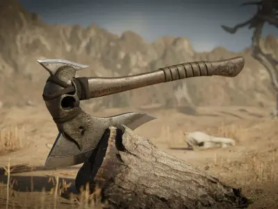 AXE-001 Low-poly 3D model